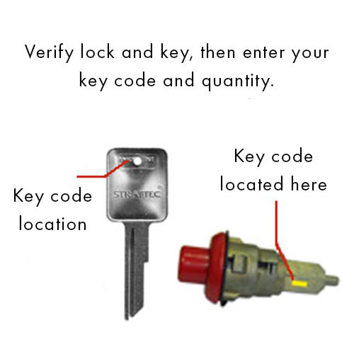 4 Weather Guard Tool Box Keys Codest K001 to K050 Weatherguard Key Toolbox 